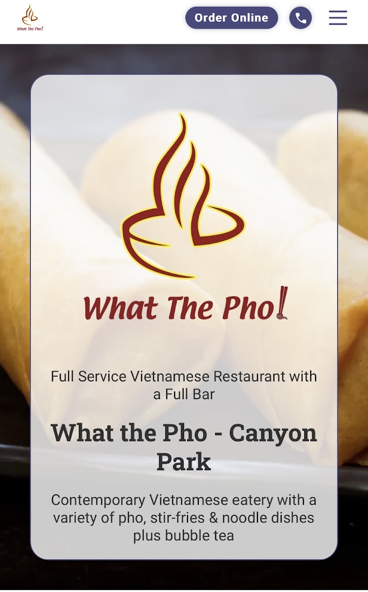 What the Pho - Canyon Park Menu - Image 5